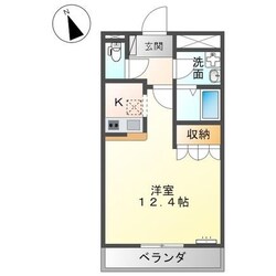 コンチェルト笠岡Dの物件間取画像